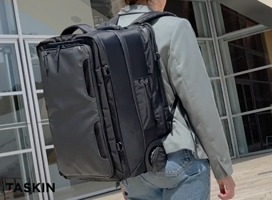 Taskin Xplorer | 6-in-1 Wheeled Expandable Backpack | Carry On | Travel Bag