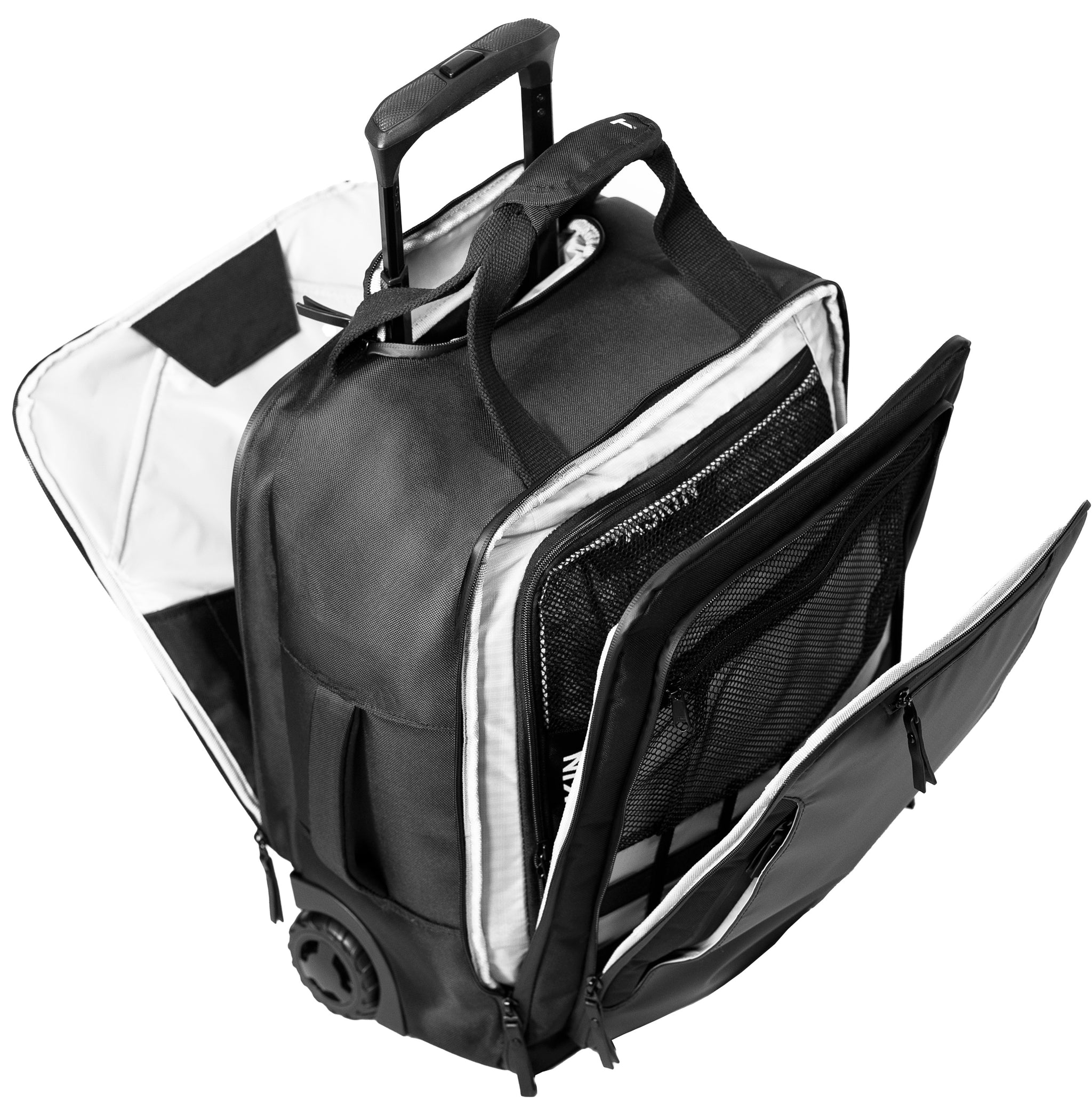 Black Underseat Rolling Work Bag