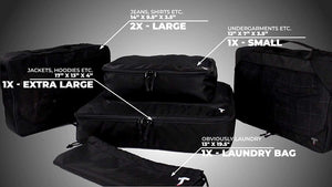 5pc Packing Cubes and Laundry Bag Set - Carryon Size