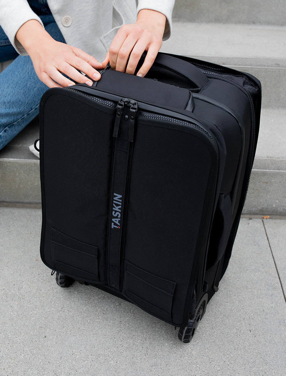 Taskin Xplorer 6-in-1 Wheeled Expandable Backpack, Carry On