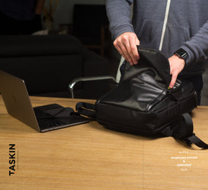 New | Slim Laptop Backpack | Men / Women (14 Inch/13 Inch Laptop, Black, Jet Black, Professional)